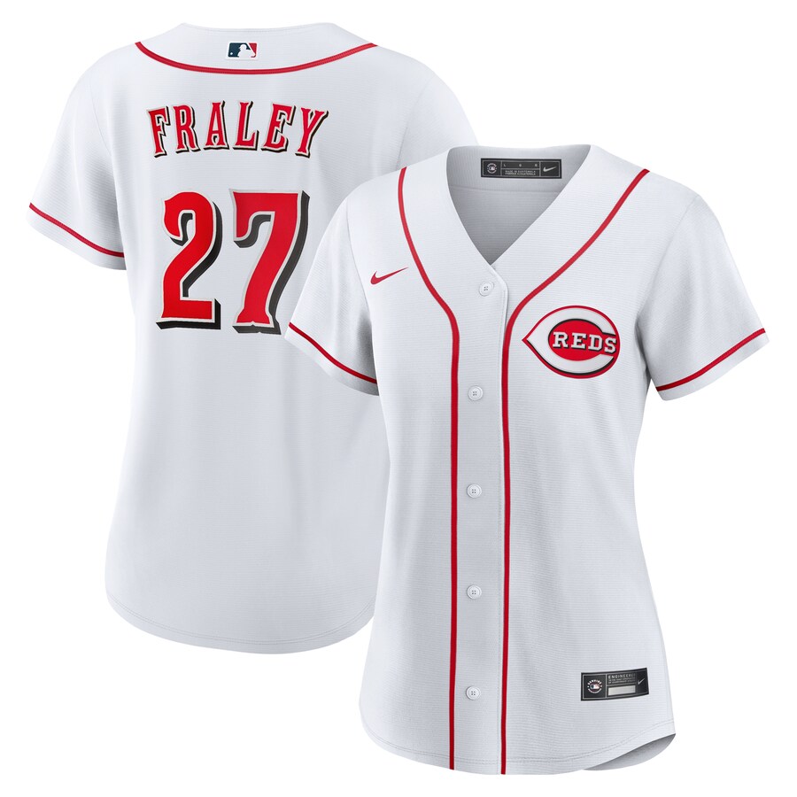 Women's Cincinnati Reds Jake Fraley Nike White Home Replica Jersey - Jersey