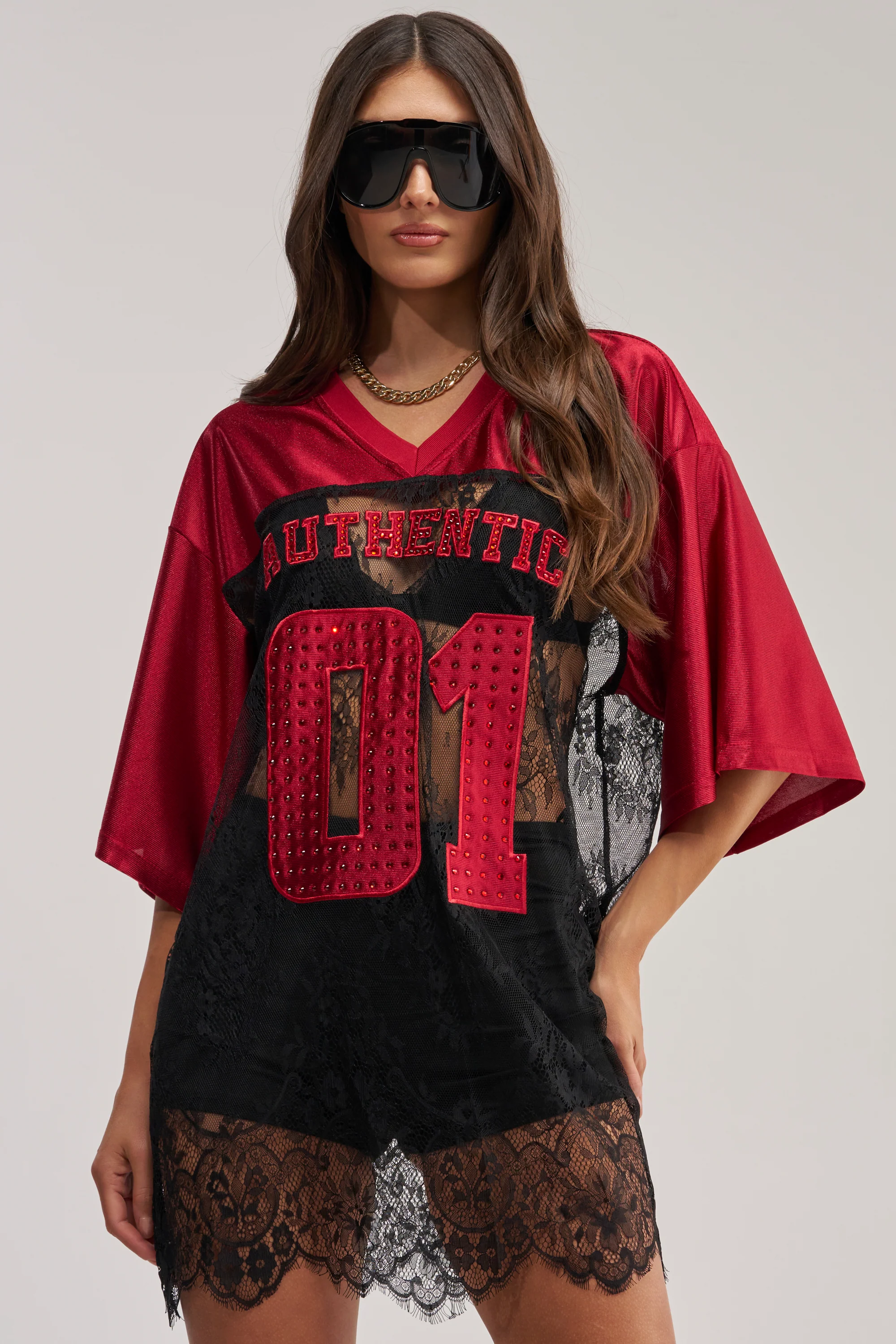 IT GIRL LACE JERSEY DRESS - Akira Wear