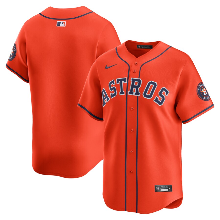 Men's Houston Astros Nike Orange Alternate Limited Jersey - Jersey