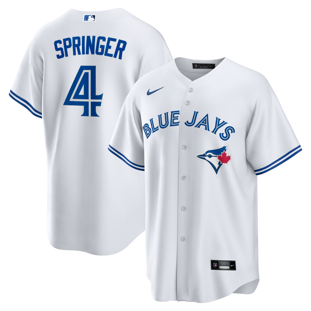 Men's Toronto Blue Jays George Springer Nike White Home Replica Jersey - Jersey