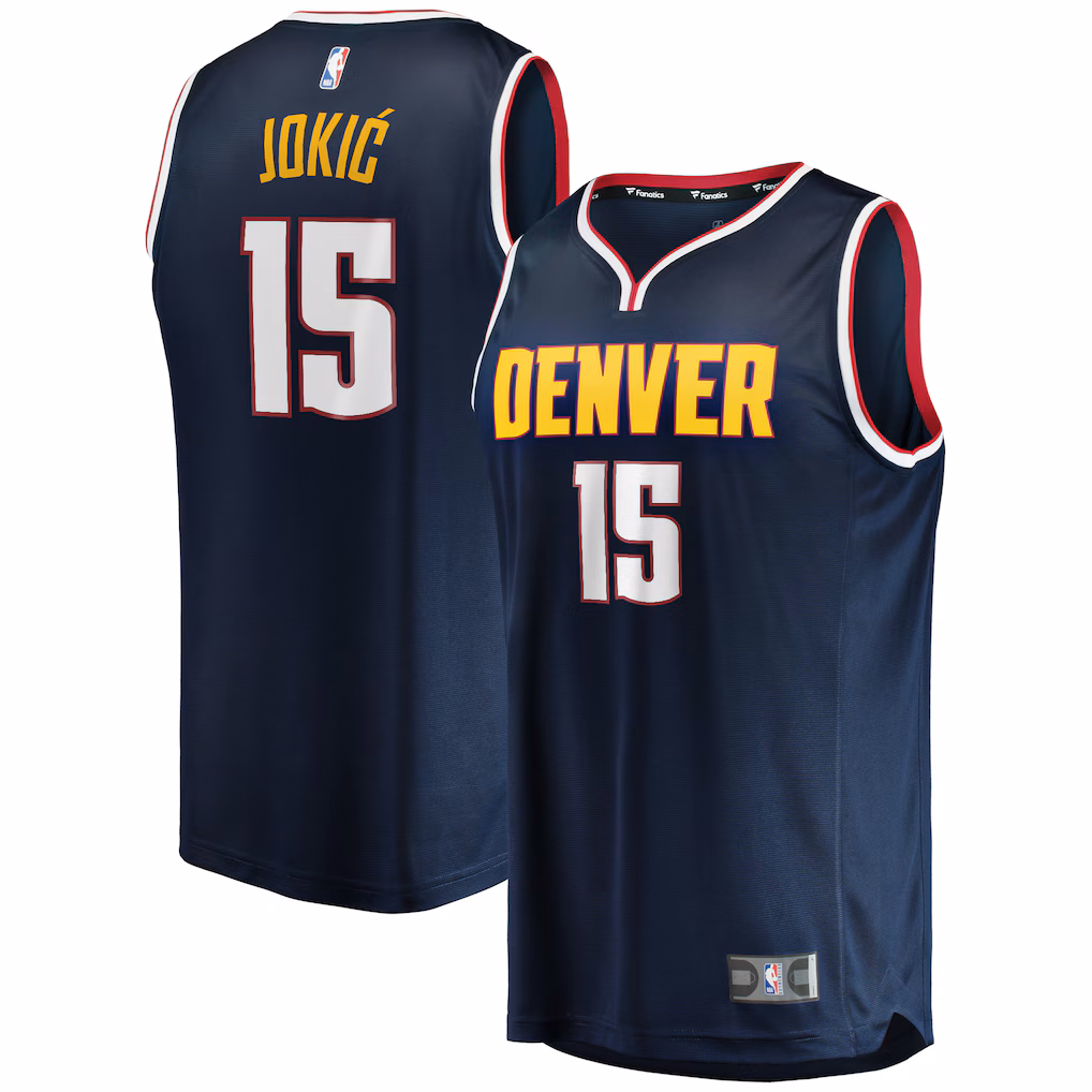 Men's Denver Nuggets Nikola Jokić Fanatics Navy Big & Tall Fast Break Player Jersey - Icon Edition - Jersey