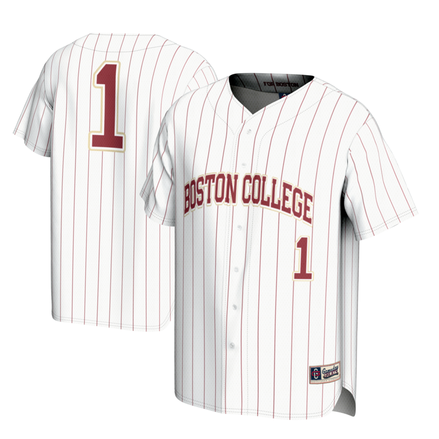 Youth GameDay Greats #1 White Boston College Eagles Lightweight Baseball Fashion Jersey - Jersey