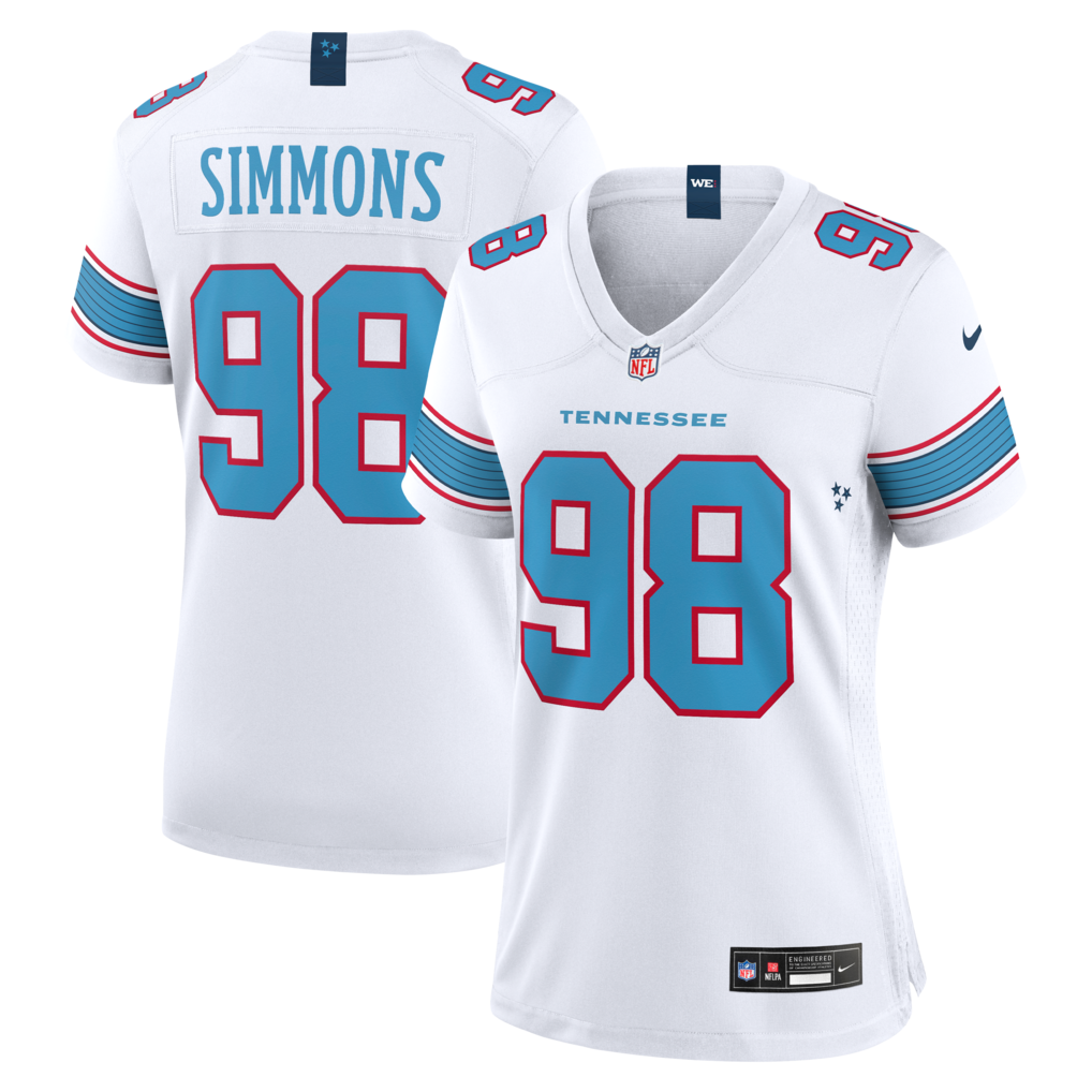 Women's Tennessee Titans Jeffery Simmons Nike White Game Jersey - Jersey
