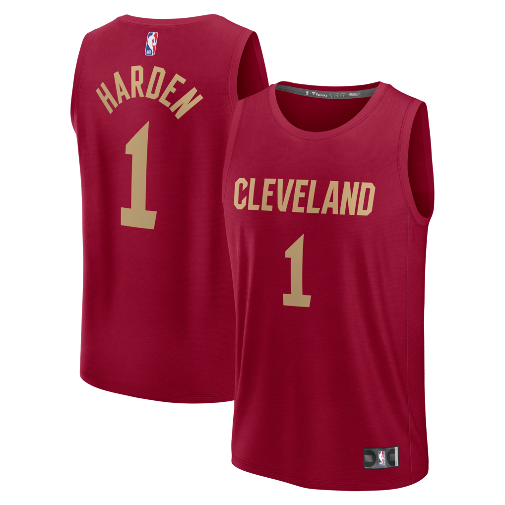 Youth Cleveland Cavaliers James Harden Fanatics Wine Fast Break Replica Jersey - Icon Edition - Jersey