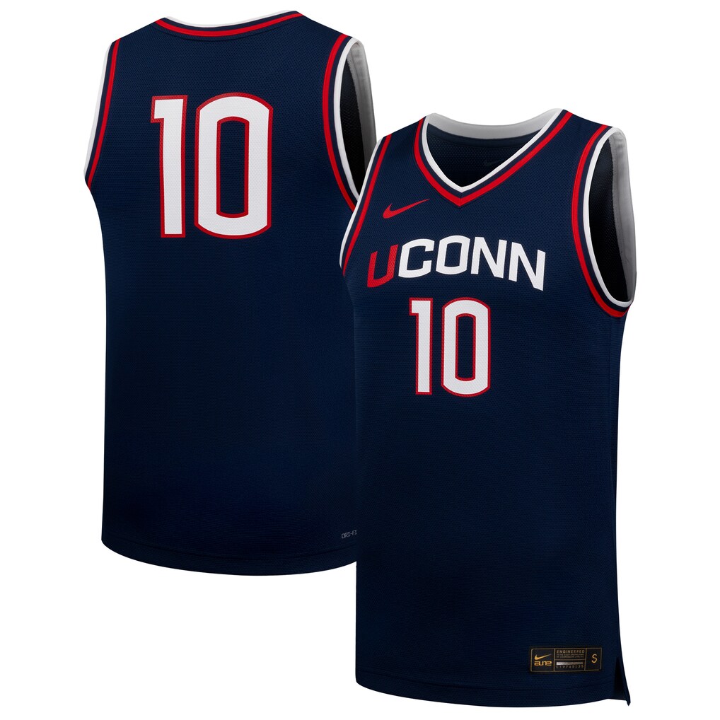 Unisex Nike #10 Navy UConn Huskies Replica Basketball Jersey - Jersey