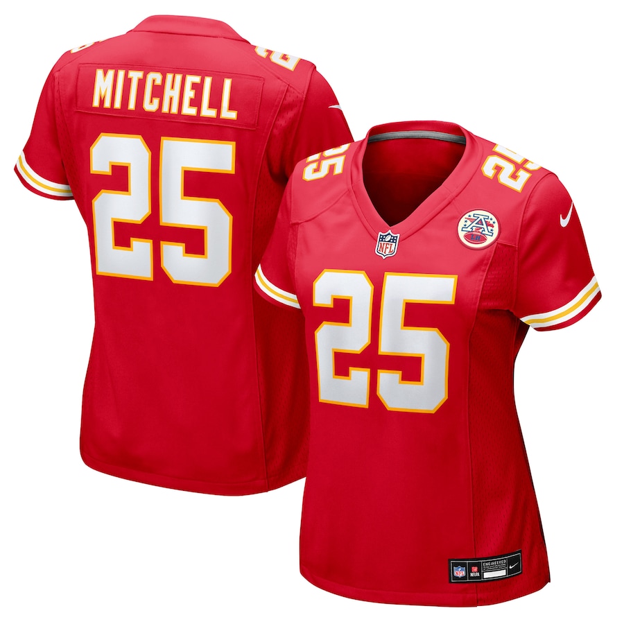 Women's Kansas City Chiefs Elijah Mitchell Nike Red Team Game Jersey - Jersey