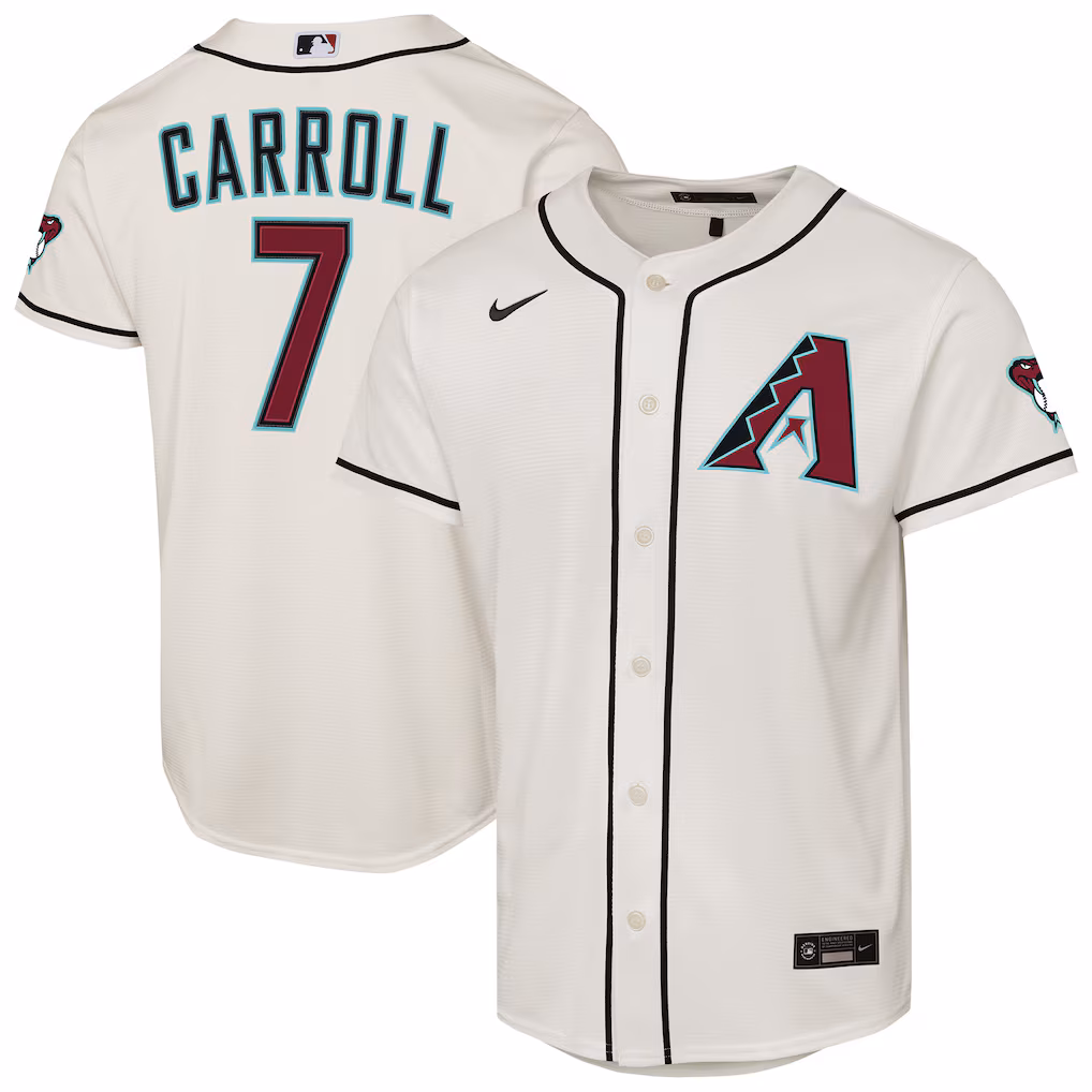 Youth Arizona Diamondbacks Corbin Carroll Nike Cream Home Stadium Jersey - Jersey