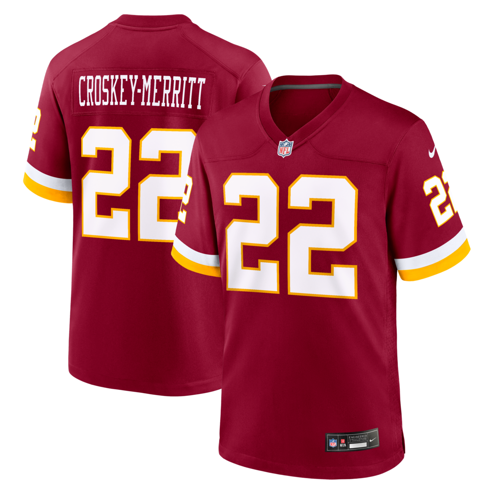 Men's Washington Commanders Jacory Croskey-Merritt Nike Burgundy Game Jersey - Jersey