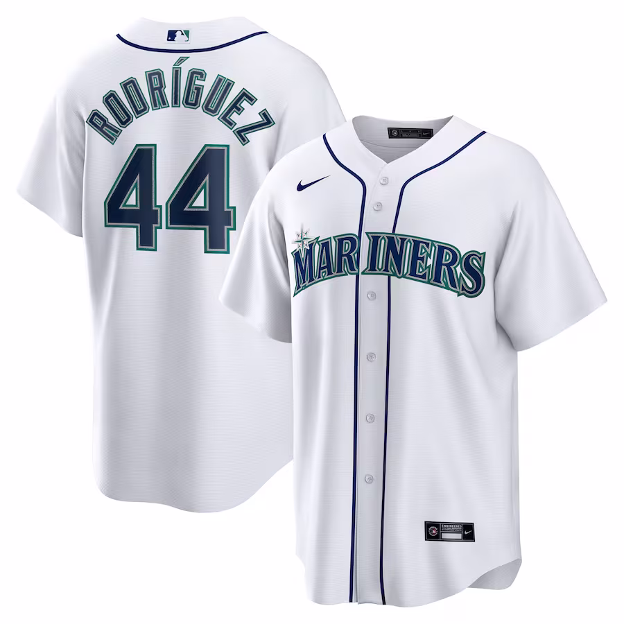 Men's Seattle Mariners Julio Rodriguez Nike White Home Replica Player Jersey - Jersey