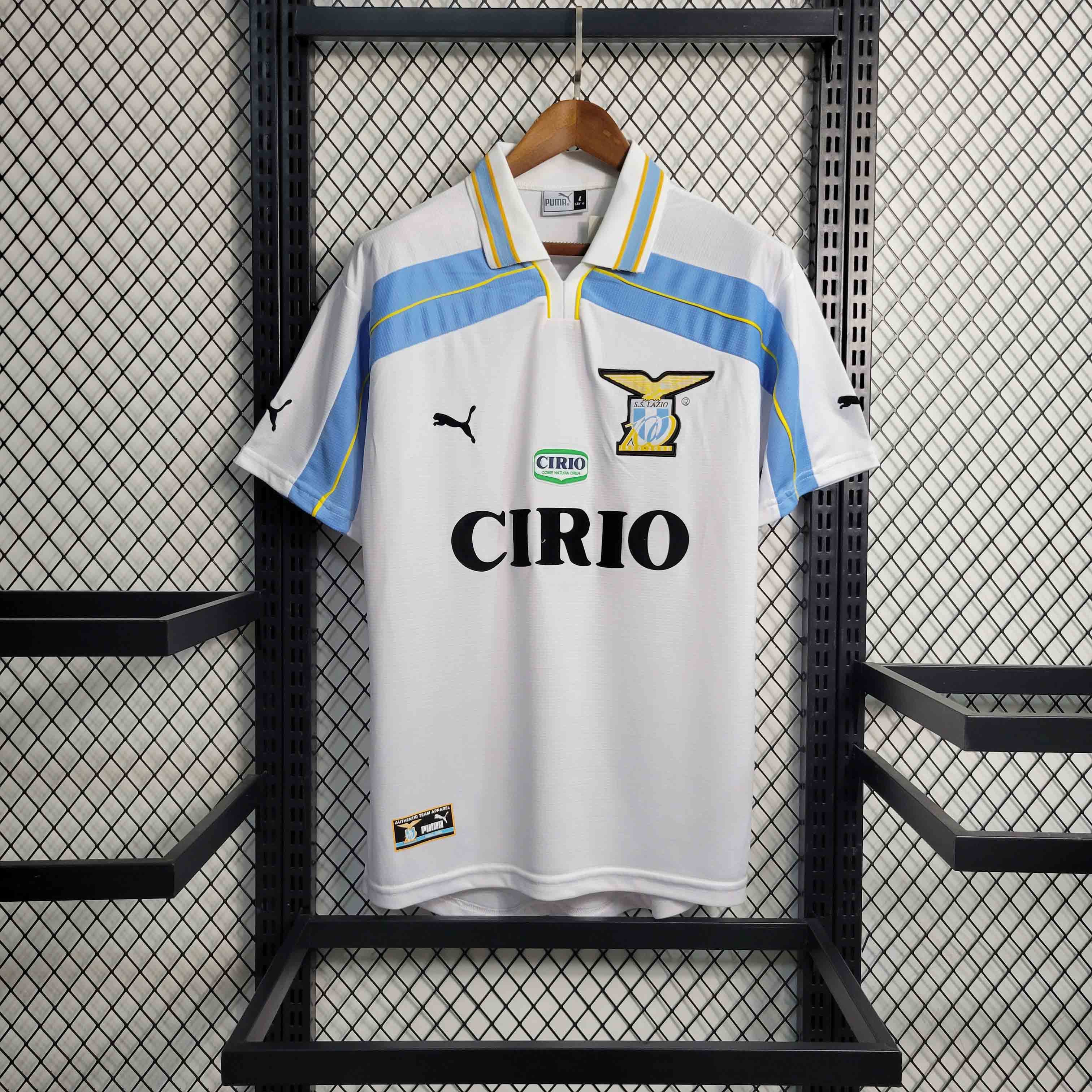 Lazio Retro Soccer Jersey Away Custom Shirt 1998-00 - Jersey