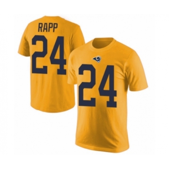 Men's Los Angeles Rams #24 Taylor Rapp Gold Rush Pride Name & Number T-Shirt - Jersey