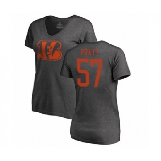 Football Women's Cincinnati Bengals #57 Germaine Pratt Ash One Color T-Shirt - Jersey