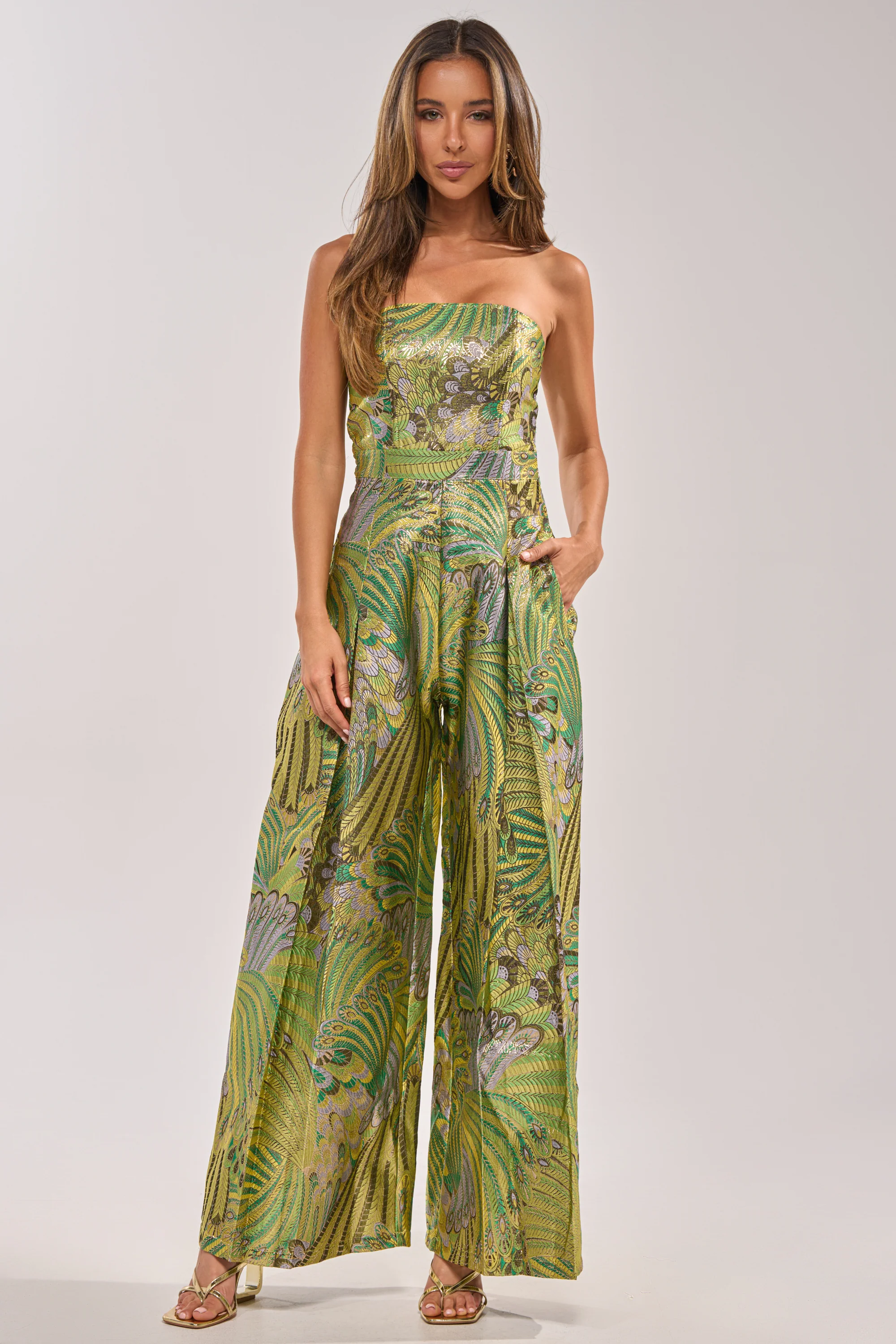 NO ONE LIKE ME PRINTED JUMPSUIT IN GREEN - Akira Wear