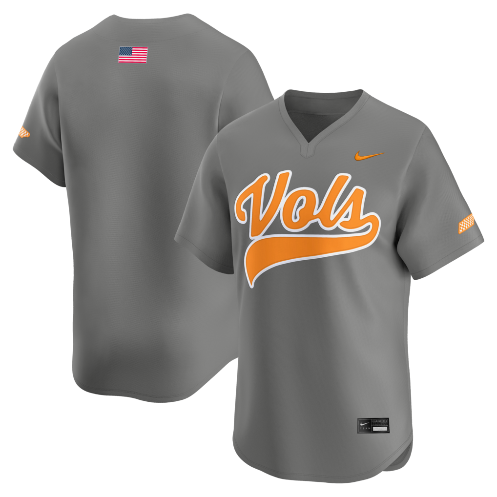 Men's Nike Gray Tennessee Volunteers Alternate Limited Baseball Jersey - Jersey