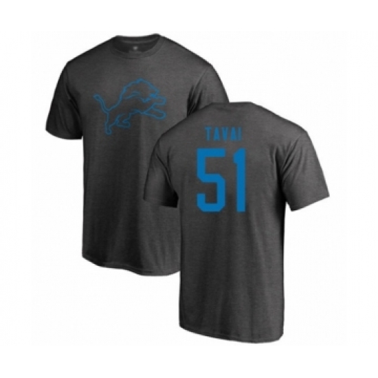 Football Detroit Lions #51 Jahlani Tavai Ash One Color T-Shirt - Jersey