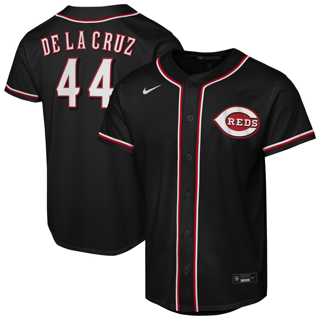 Youth Cincinnati Reds Elly De La Cruz Nike Black Fashion Replica Player Jersey - Jersey