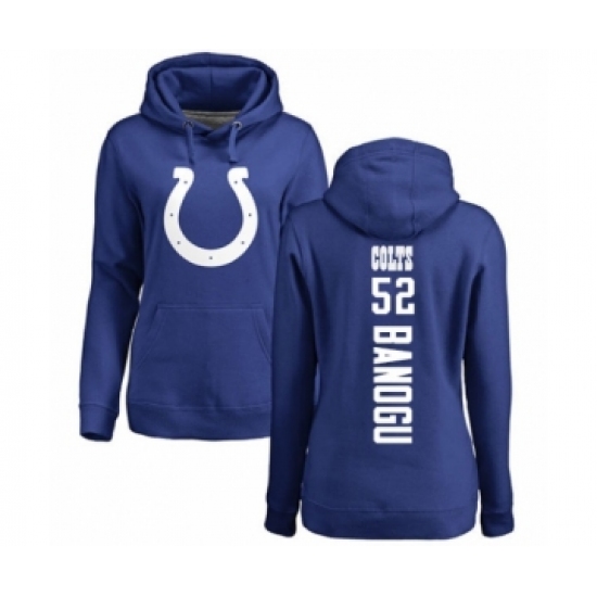 Football Women's Indianapolis Colts #52 Ben Banogu Royal Blue Backer Pullover Hoodie - Jersey