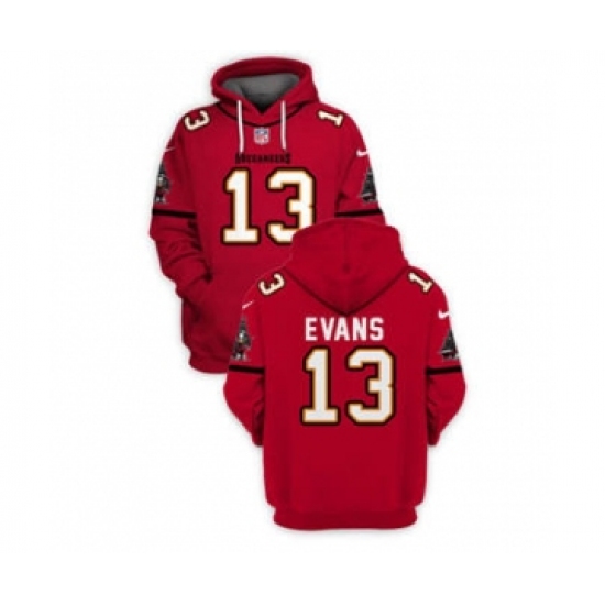 Men's Tampa Bay Buccaneers #13 Mike Evans 2021 Red Pullover Football Hoodie - Jersey