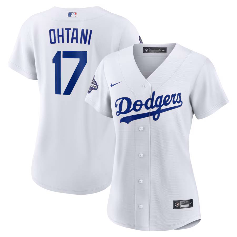 Women's Los Angeles Dodgers Shohei Ohtani Nike White 2025 World Series Champions Home Replica Player Jersey - Jersey