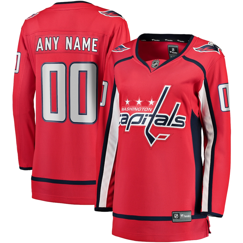 Women's Washington Capitals Fanatics Red Home Breakaway Custom Jersey - Jersey