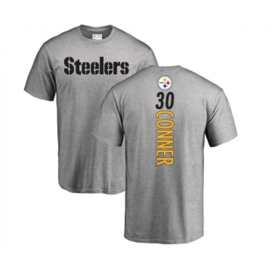 Football Pittsburgh Steelers #30 James Conner Ash Backer T-Shirt - Jersey