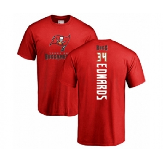 Football Tampa Bay Buccaneers #34 Mike Edwards Red Backer T-Shirt - Jersey