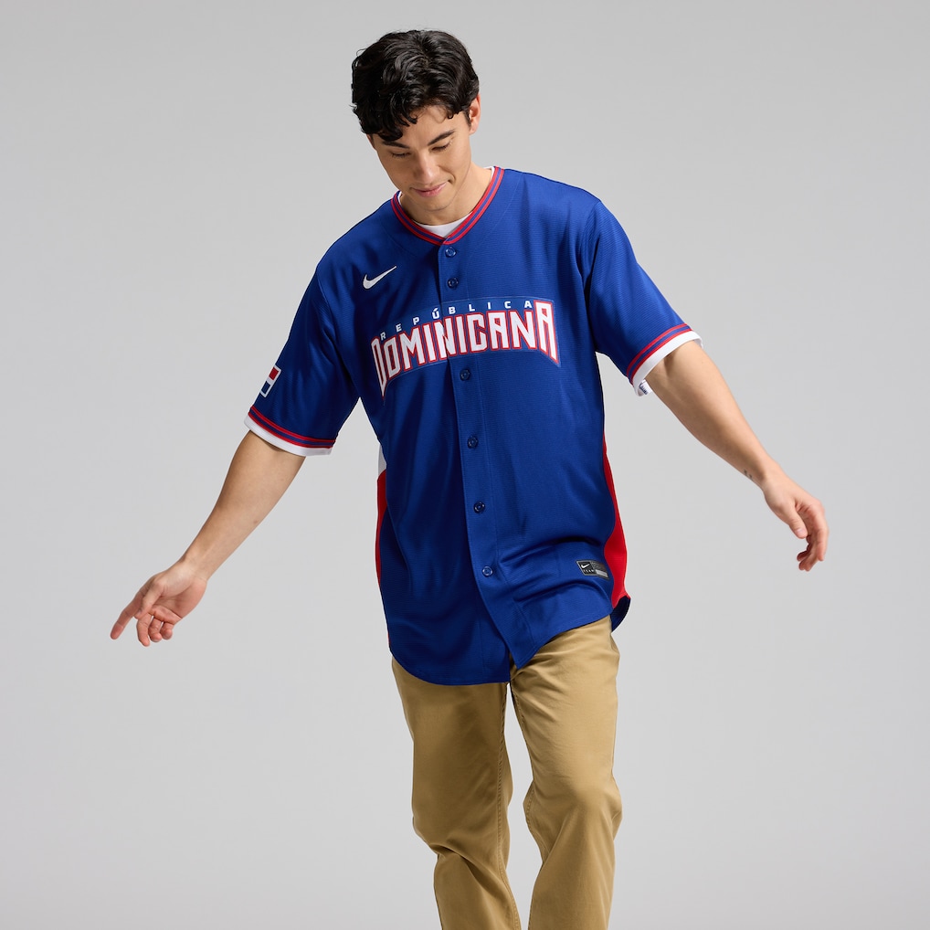 Men's Dominican Republic Baseball Nike Royal 2026 World Baseball Classic Road Stadium Jersey - Jersey