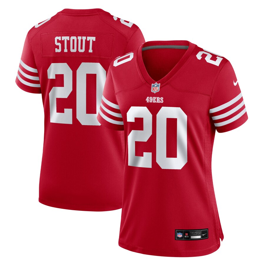 Women's San Francisco 49ers Upton Stout Nike Scarlet Team Game Jersey - Jersey