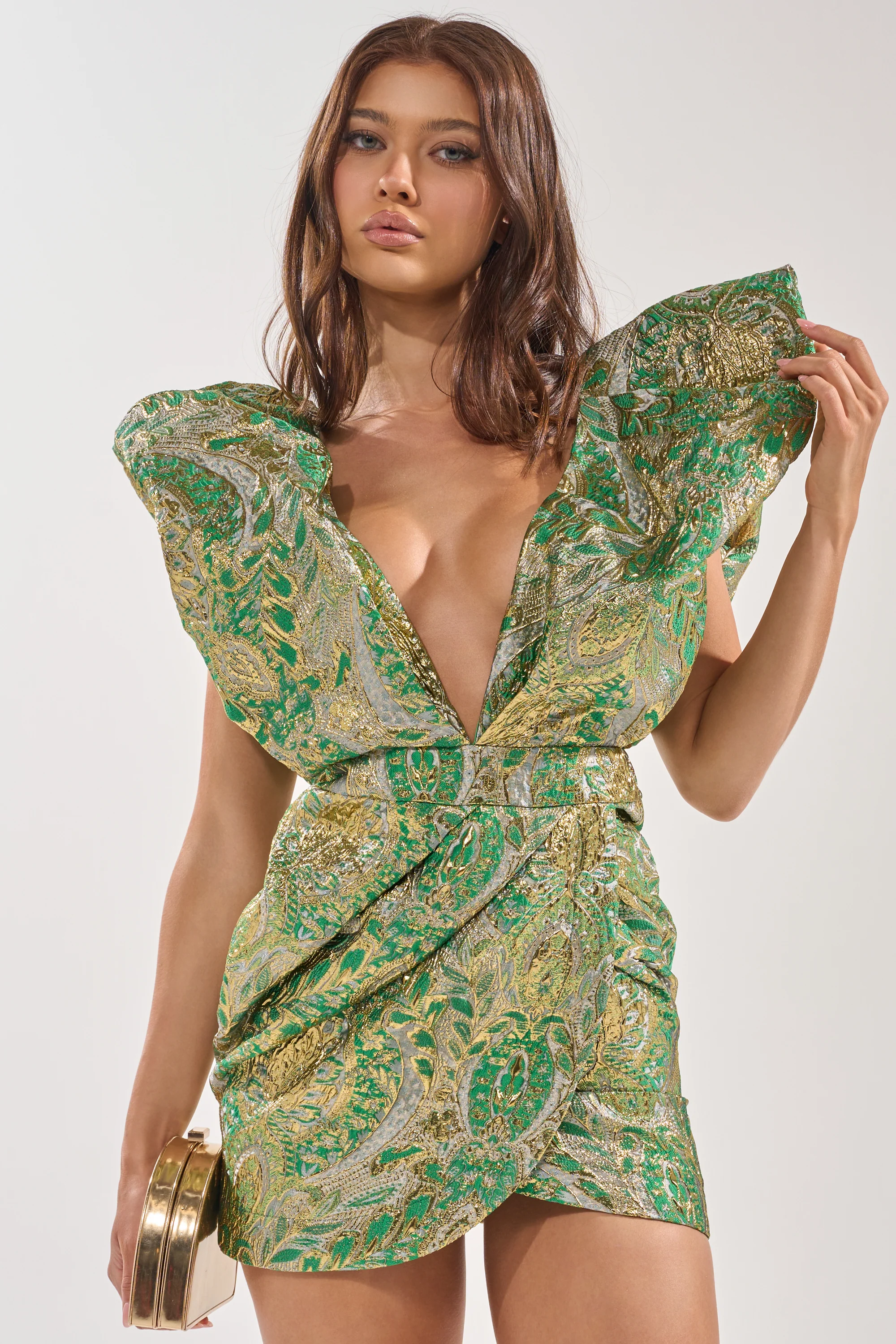 BEST DRESSED BROCADE MINI DRESS - Akira Wear