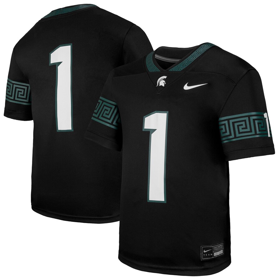 Youth Nike #1 Black Michigan State Spartans  Untouchable Replica Game Jersey - Jersey