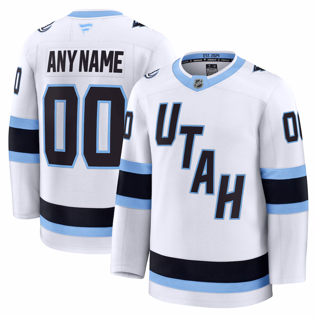 Men's Utah Mammoth Fanatics White Away Premium Custom Jersey - Jersey