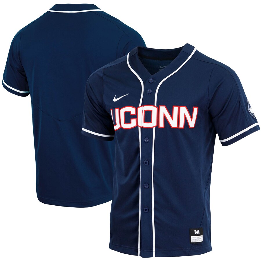 Men's Nike Navy UConn Huskies Replica Full-Button Baseball Jersey - Jersey