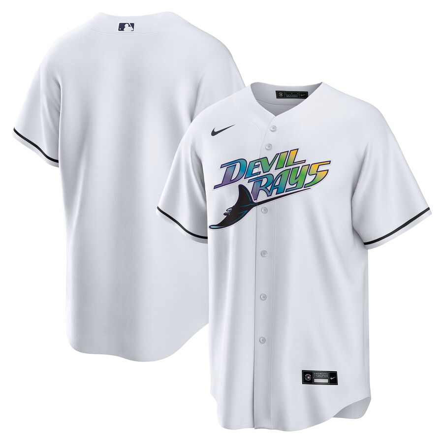 Men's 25th Anniversary Tampa Bay Rays Nike White Home Replica Team Jersey - Jersey