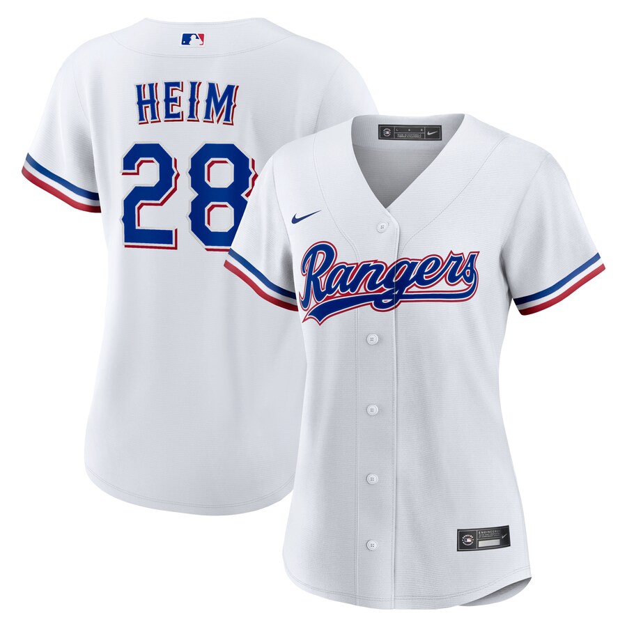 Women's Texas Rangers Jonah Heim Nike White Home Replica Jersey - Jersey