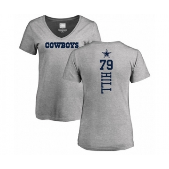 Football Dallas Cowboys #79 Trysten Hill Navy Blue Backer T-Shirt - Jersey