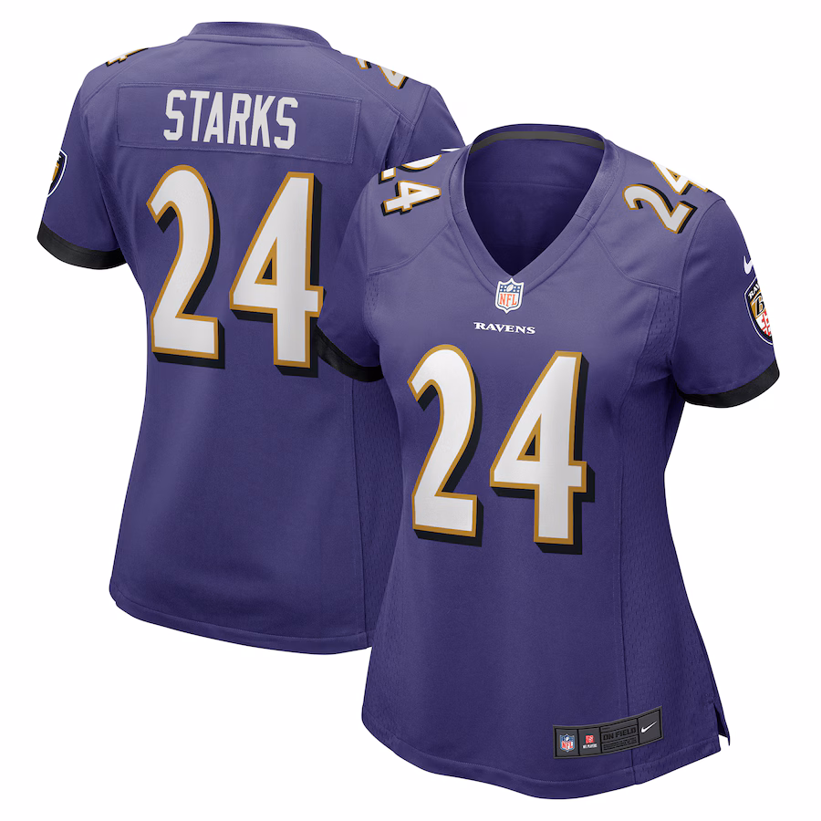 Women's Baltimore Ravens Malaki Starks Nike Purple Team Game Jersey - Jersey