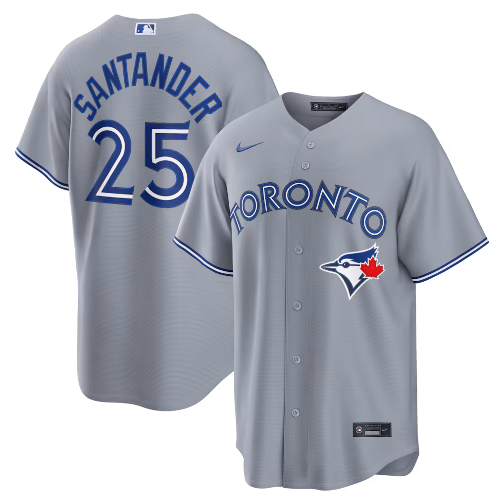 Men's Toronto Blue Jays Anthony Santander Nike Gray Road Replica Jersey - Jersey