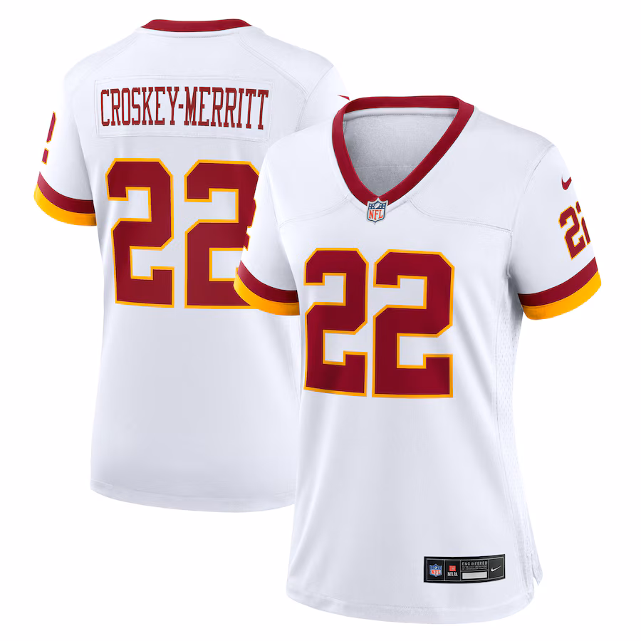 Women's Washington Commanders Jacory Croskey-Merritt Nike White Game Super Bowl Era Jersey - Jersey