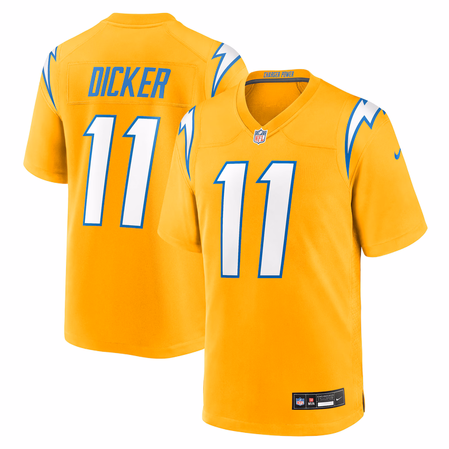 Men's Los Angeles Chargers Cameron Dicker Nike Gold Alternate Game Jersey - Jersey