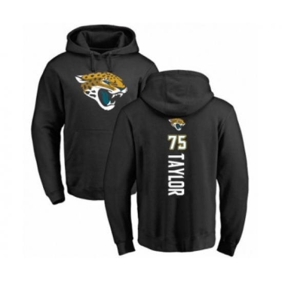 Football Jacksonville Jaguars #75 Jawaan Taylor Black Backer Pullover Hoodie - Jersey