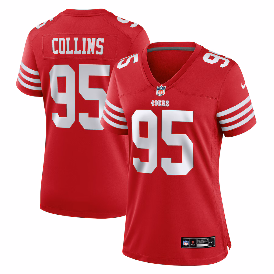 Women's San Francisco 49ers Alfred Collins Nike Scarlet Team Game Jersey - Jersey