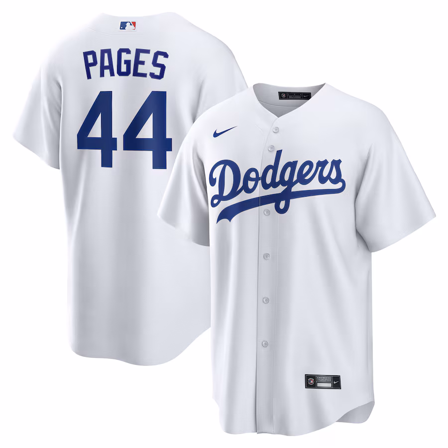 Men's Los Angeles Dodgers Andy Pages Nike White Home Replica Jersey - Jersey