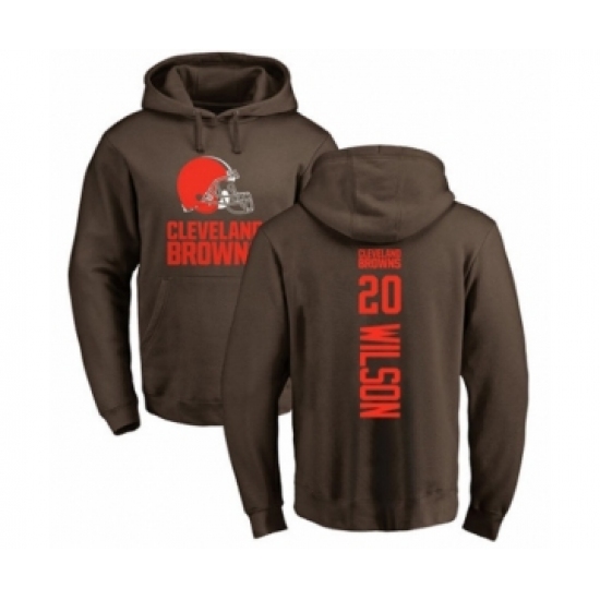 Football Cleveland Browns #20 Howard Wilson Brown Backer Pullover Hoodie - Jersey