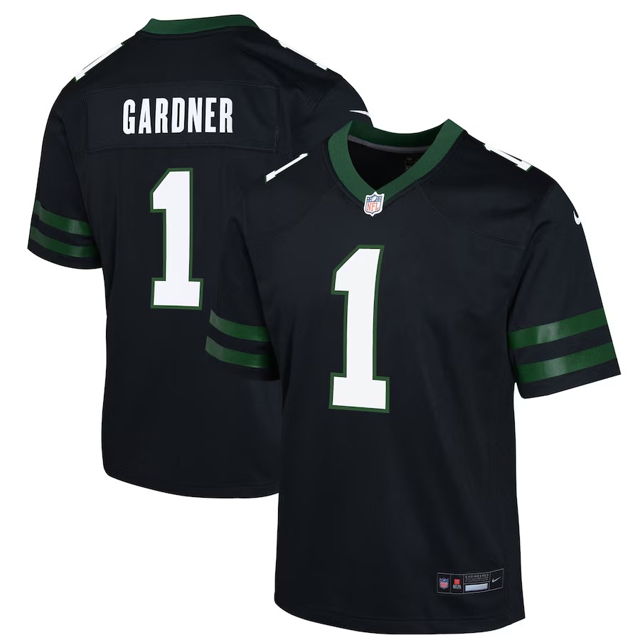 Youth New York Jets Ahmad Sauce Gardner Nike Black Game Jersey - Jersey
