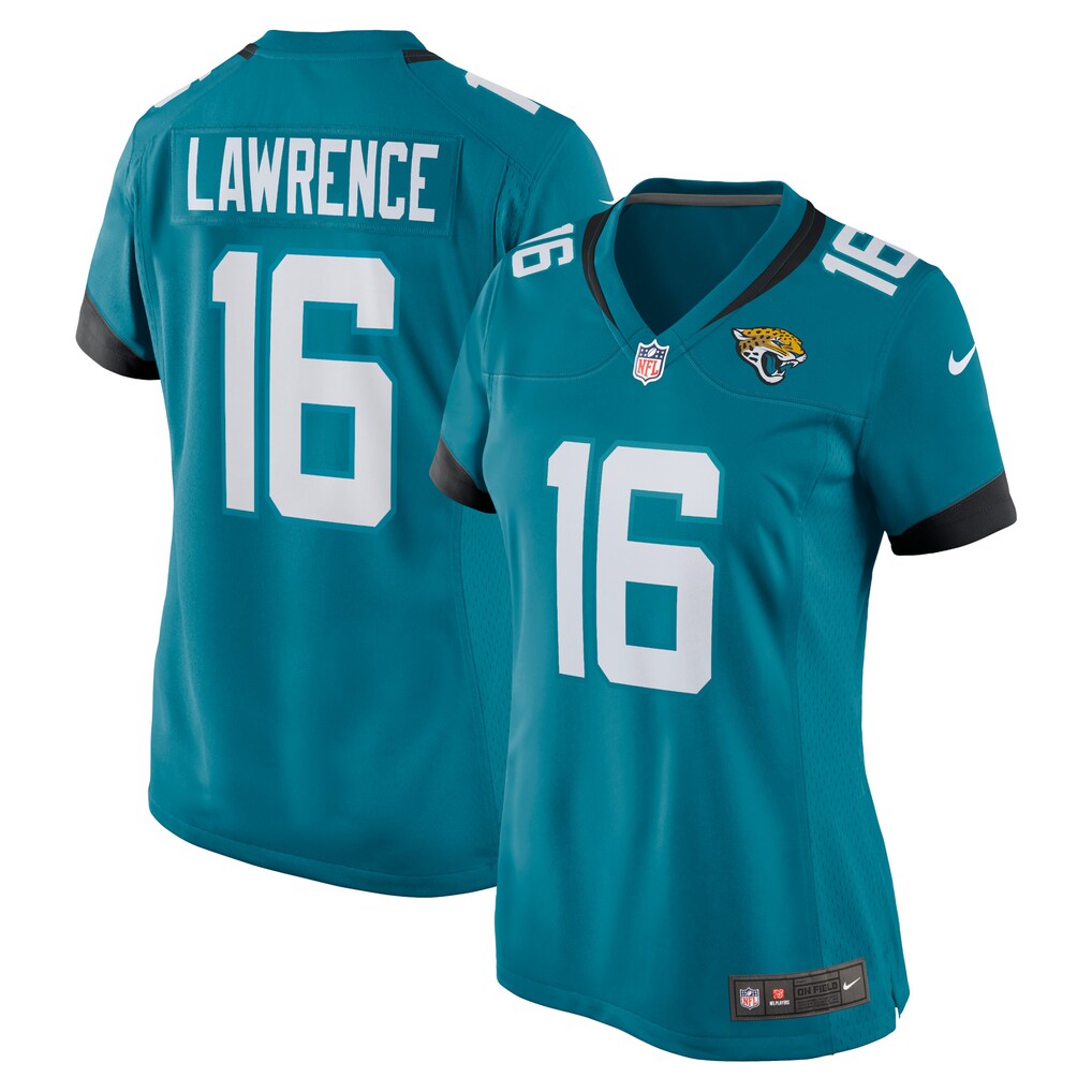Women's Jacksonville Jaguars Trevor Lawrence Nike Teal Player Game Jersey - Jersey
