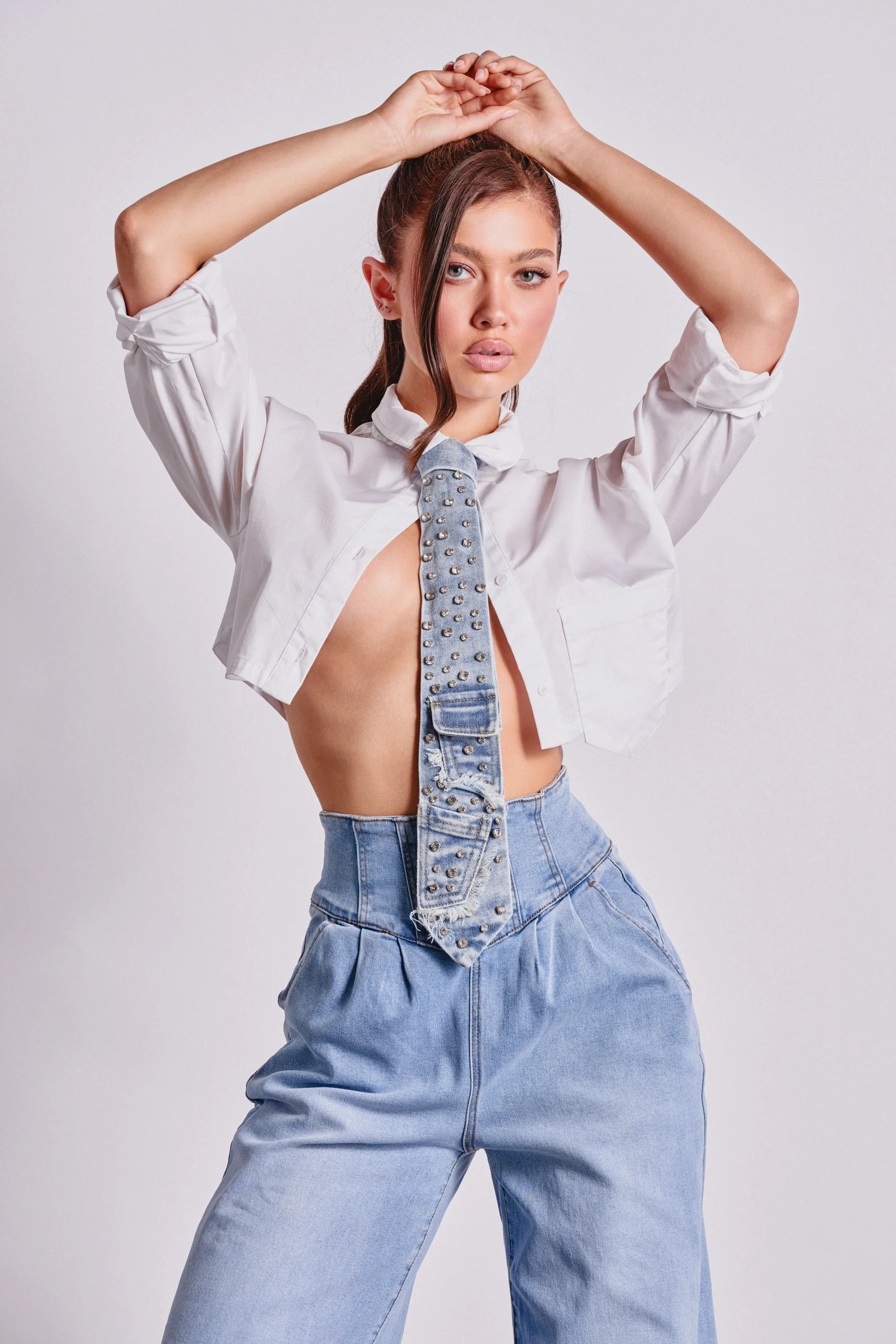 DENIM AND DIAMONDS TIE - Akira Wear