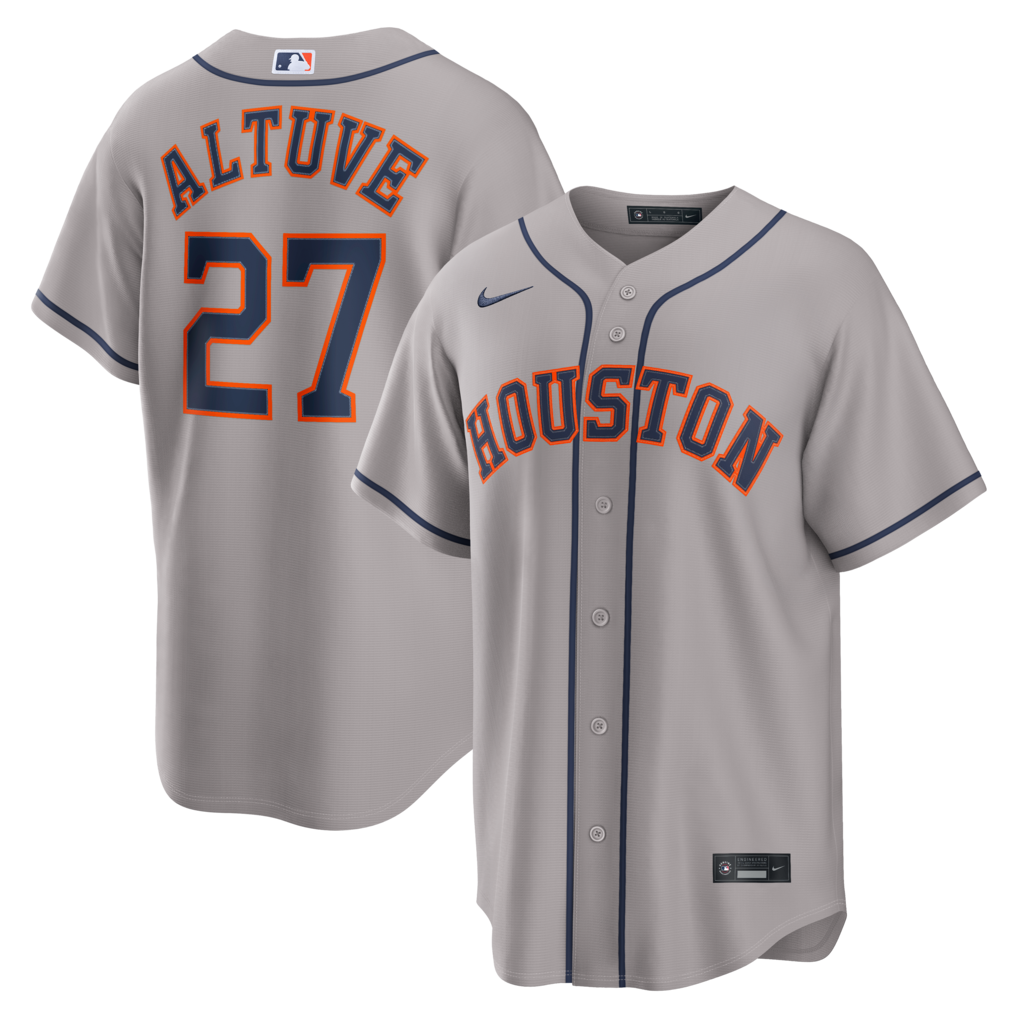 Men's Houston Astros Jose Altuve Nike Gray Road Replica Jersey - Jersey