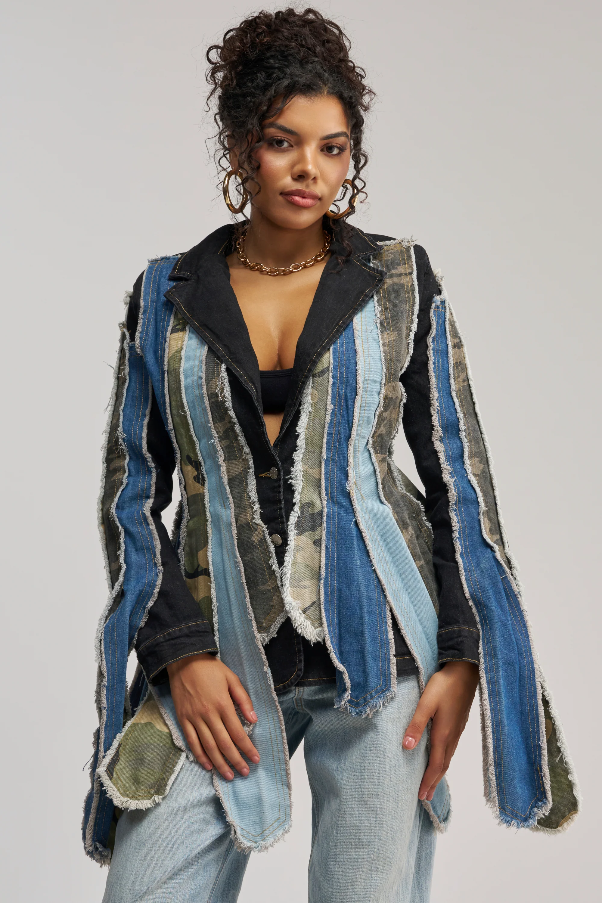 HERE FOR IT PATCHWORK BLAZER - Akira Wear