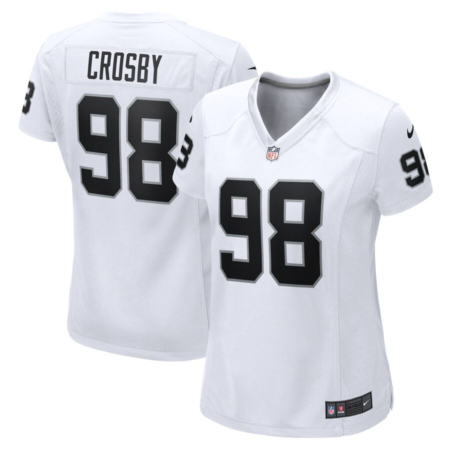 Women's Las Vegas Raiders Maxx Crosby Nike  White  Game Jersey - Jersey