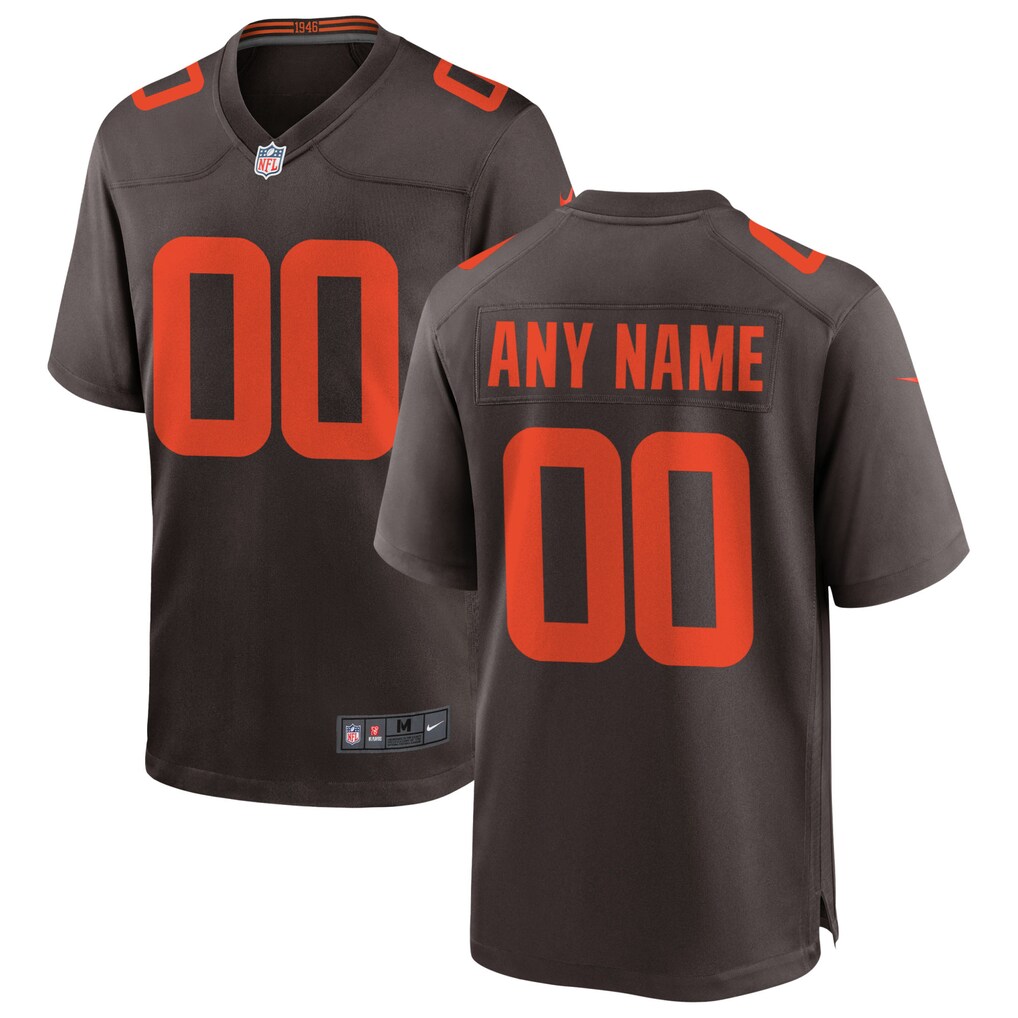 Men's Cleveland Browns Nike Brown Alternate Custom Game Jersey - Jersey